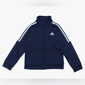 Adidas unisex navy and white zip up jacket